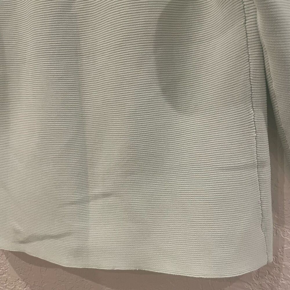 J. McLaughlin La Jolla Pastel Mint Green Open Front Ribbed Cardigan Sweater S - Picture 6 of 11